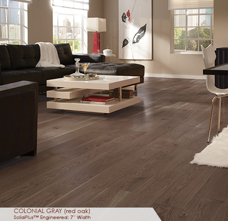 Somerset Wide Plank Collection Engineered Red Oak Colonial Grey 7